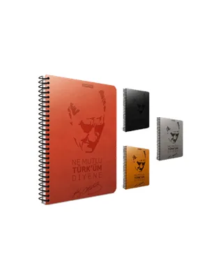 Gıpta Atatürk 17x24 Sert Kapak Spiralli Defter Çizgili 120\1 1550