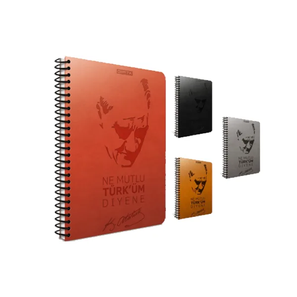 Gıpta Atatürk 17x24 Sert Kapak Spiralli Defter Çizgili 120\1 1550
