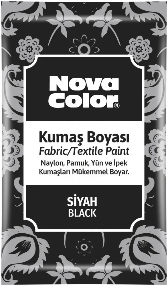 Nova Color 12 Gr Toz Kumaş Boyası Siyah Nc-904