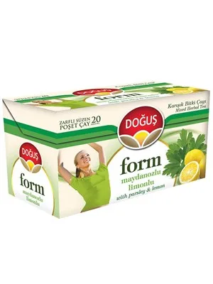 Doğuş Form Maydanozlu Limonlu Bitki Çayı Süzen Poşet 2 Gr 20"li