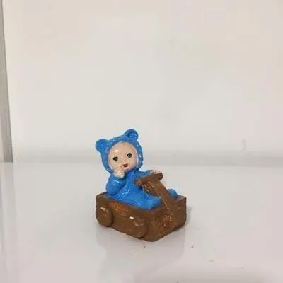 Sükseli Teraryum Objesi Arabalı Mavi Bebek A59014
