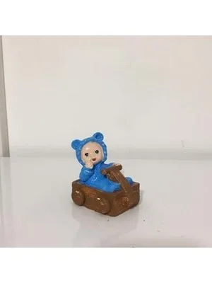 Sükseli Teraryum Objesi Arabalı Mavi Bebek A59014