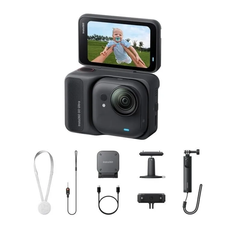 Insta360 Go Ultra Siyah Aksiyon Kamerası - Creator Kit