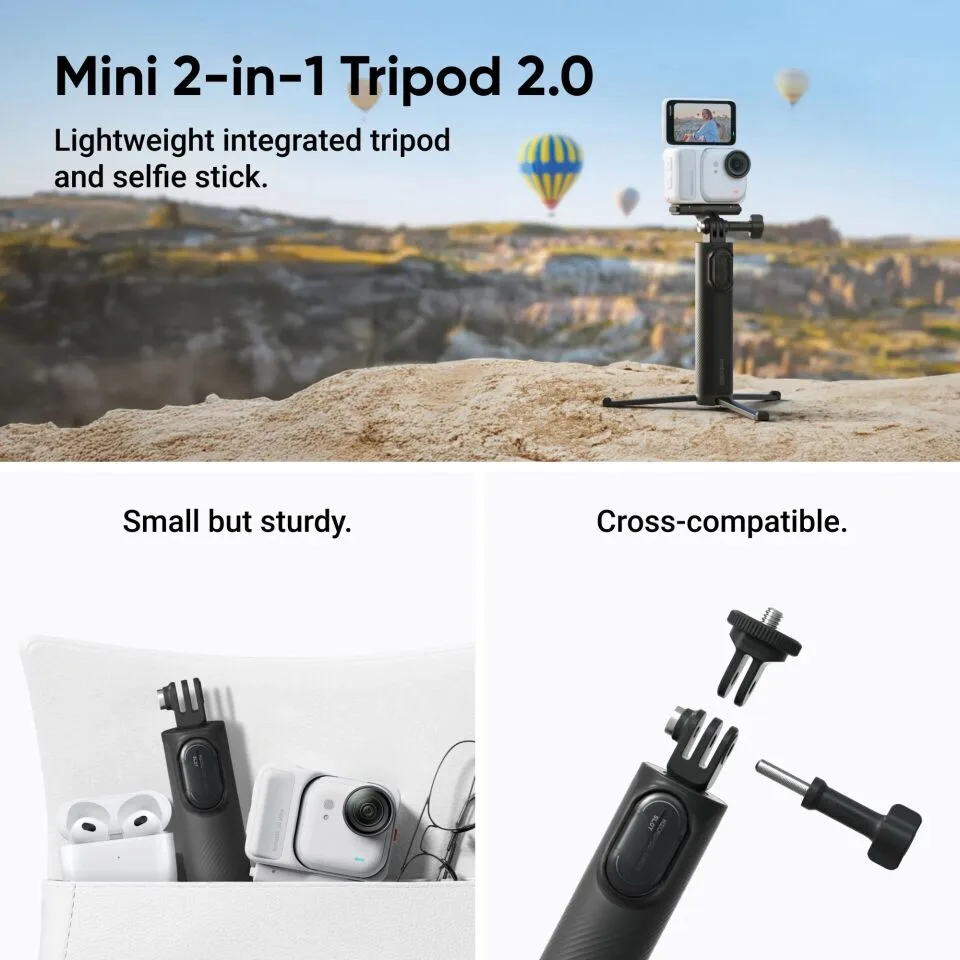 Insta360 Go Ultra Siyah Aksiyon Kamerası - Creator Kit