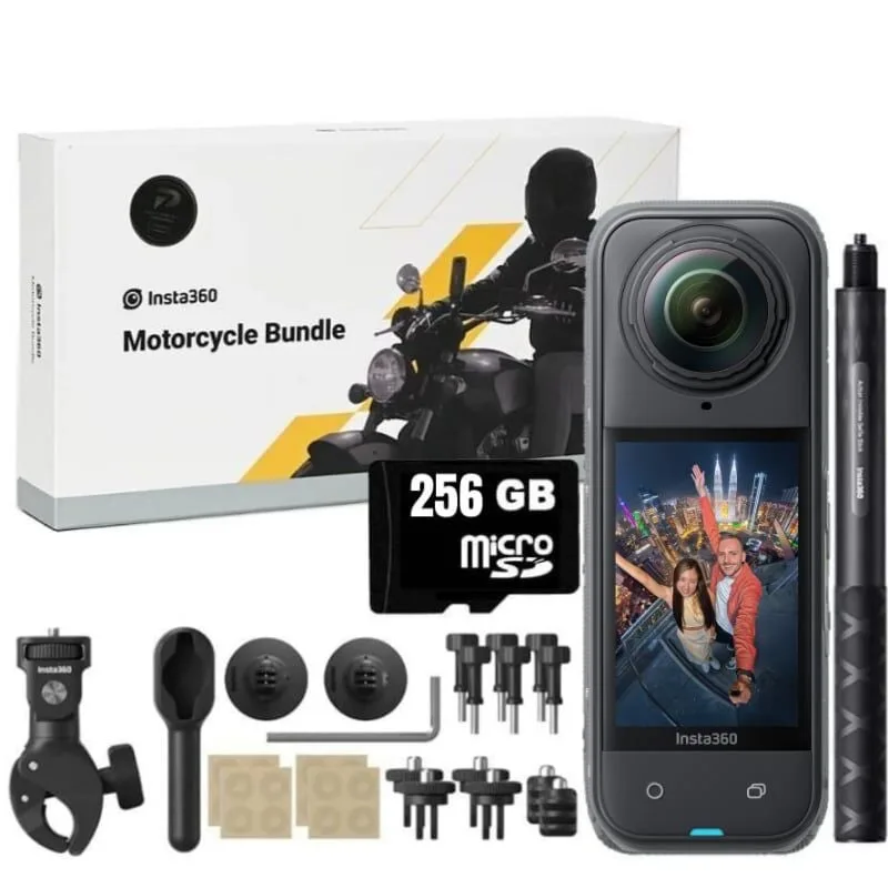 Insta360 X4 8k 360 Derece Kamera Motorsiklet Kiti 256GB