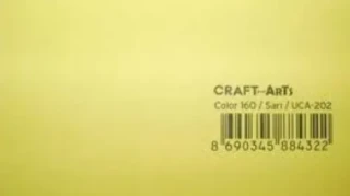 Craft Arts 50x70 160 Gr Fon Kartonu Sarı Uca-202