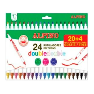 Alpino Double Çift Yönlü Keçeli Kalem 24"lü Ar-002058