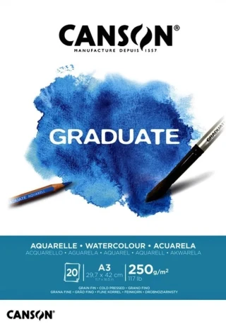 Canson Graduate A3 250 Gr 20sy Aquarelle Sketch Defter Cangrad 400110375