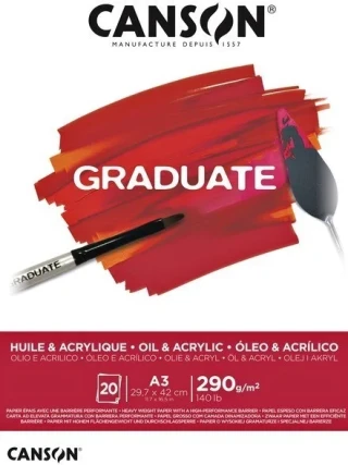 Canson Graduate A3 290 Gr 20sy Yağlı Boya ve Akrilik Çizim Sketch Defter Cangrad 400110381