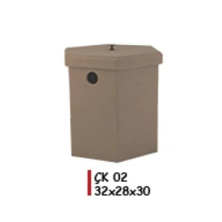 Aka Ahşap Çöp Kovası Çk 02