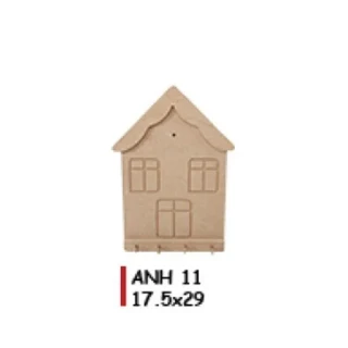 Aka Ahşap 17.5x29x1 Cm Ev Şekilli Anahtarlık Anh 11