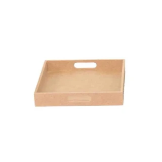 Aka Ahşap 30x30x5 Kare Tepsi Tp 80
