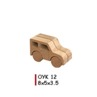 Aka Ahşap Oyuncak Obje Araba Oyk12