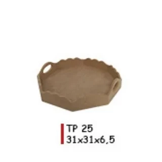 Aka Ahşap 31x31x6.5 Tepsi Tp 25
