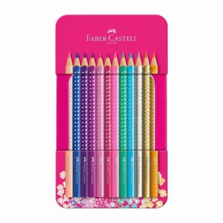 Faber Castell Parlak Renkler Kuruboya Kalemi 12 Renk Metal Kutu 5171201737000