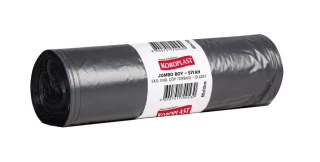 Koroplast 80x110 Cm Jumbo Boy Eko Endüstriyel Çöp Poşeti Siyah 10"lu St01500477