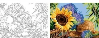 Aka Sanat 35x50 Çizilmiş Tuval Ayçiçeği Ççk3550002