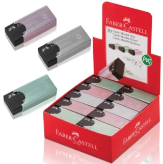 Faber Castell Candy Pvc Free Kılıflı Metalik Siyah Silgi 5131784001000