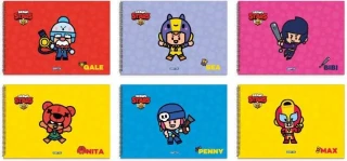 Gıpta Brawl Star 17x24 Cm Karton Kapak Spiralli Resim Defteri 15 Yp 5699