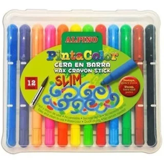 Alpino Pintacolor Slim Çevirmeli Mum Boya 12 Renk Px000112