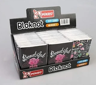 Mikro 9.5x13.5 Cm 64 Yaprak Çizgili Karton Kapak Asetat Koruyuculu Not Defteri Nt-206