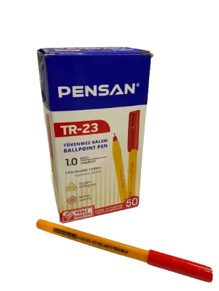 Pensan 1.0 Üçgen Tükenmez Kalem Kırmızı Tr-23