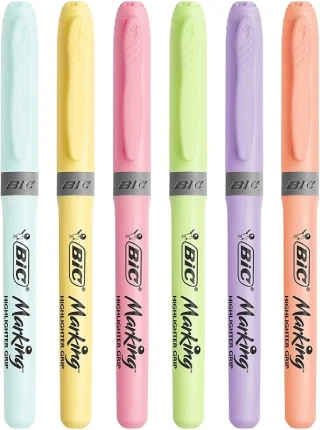 Bic Highlighter Grip Pastel Fosforlu Kalem 6 Renk 992561