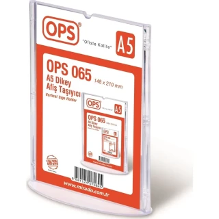 Ops A5(148x210 Mm) Dikey Afiş Taşıyıcı 065