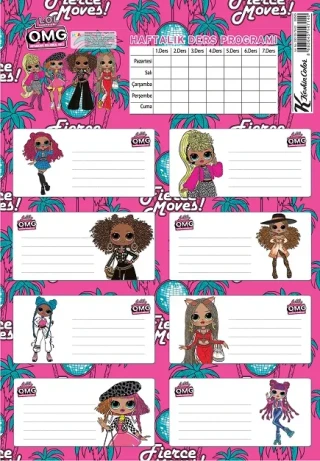 Keskin Color L.o.l. O.m.g. Okul Etiketi Ders Programlı 3"lü 220130-79-1