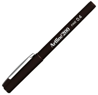 Artline 200n Fıne Keçe Uçlu Yazı Kalemi 0.4 Mm Dark Brown Lv-a-ek-200n