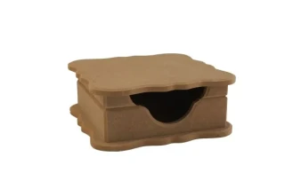 Aka Ahşap 20.5x20.5x8 Cm Önü Açık Peçetelik Pçt 02