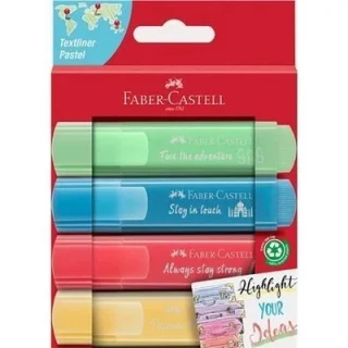 Faber Castell 46 Pastel Fosforlu Kalem 4 Renk 2021 5030254625000