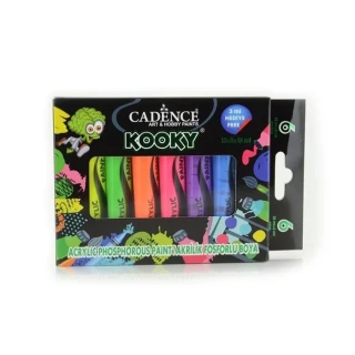 Cadence Kooky 15 Ml Fosforlu Akrilik Boya 6 Renk