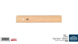 Hatas 20 Cm Cetvel Ahşap 0020