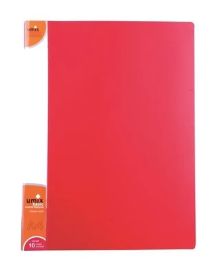 Umix Basıc A4 Sunum Dosyası 10"lu Kırmızı U1141p