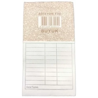 Elif Adisyon Fişi 2.hamur Büyük Boy