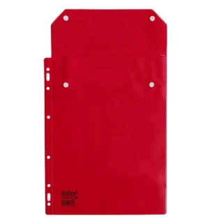 Universal 24x32 Cm Sgk Yabancı Uyruk Reçete Dosyası Şeffaf Cepli Kırmızı