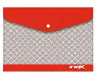 İnox A4 Laminasyonlu Çıtçıtlı Dosya Renkli Şeffaf 09599