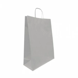 Nedi 18x24 Cm Büküm Saplı Kraft Çanta Gümüş 079792