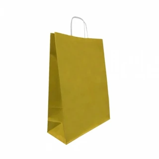 Nedi 18x24 Cm Büküm Saplı Kraft Çanta Altın 079791
