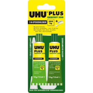 Uhu Plus Endfest 300 Ekstra Güçlü Yapıştırıcı 2 Li (18 Gr+ 15 Gr\15ml) Uhu41911-45640