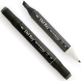 Del Rey Twin Çift Uçlu Marker Kalem Cg8 Cool Grey