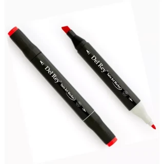 Del Rey Twin Çift Uçlu Marker Kalem R11 Carmine