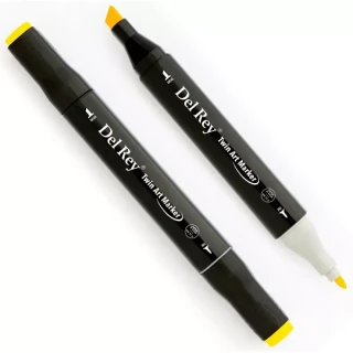 Del Rey Twin Çift Uçlu Marker Kalem Y35 Lemon Yellow