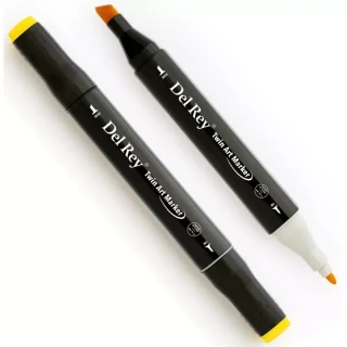 Del Rey Twin Çift Uçlu Marker Kalem Y45 Canaria Yellow