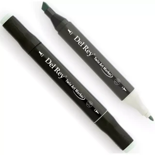 Del Rey Twin Çift Uçlu Marker Kalem Gg1 Green Grey
