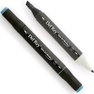 Del Rey Twin Çift Uçlu Marker Kalem Bg9 Blue Grey