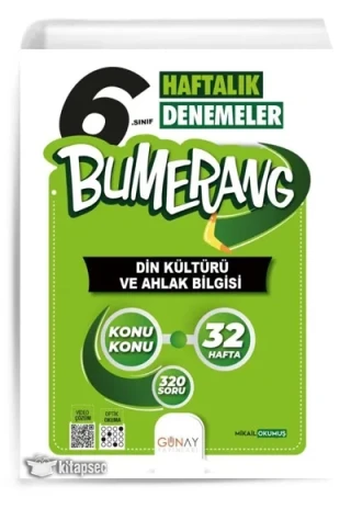Günay Yay.- 6.sınıf Bumerang Din Kültürü ve Ahlak Bilgisi Haftalık Denemeler 2324