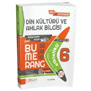 Günay Yay.- 6.sınıf Bumerang Din Kültürü ve Ahlak Bilgisi Akıllı Defter Kitap 2324