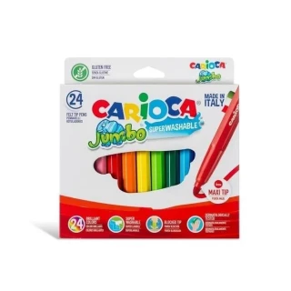 Carioca Jumbo Süper Yıkanabilir Keçeli Kalem 24"lü 40570